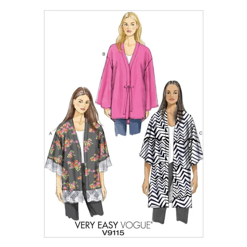 CLEARANCE • VOGUE PATTERN MISSES' JACKET 9115 Striped Jacket Polka Dot Jacket Floral Jacket