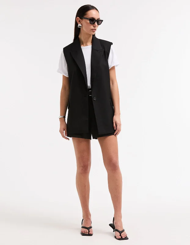 Isabelle Blazer Vest - Black Women's High-End Blazer