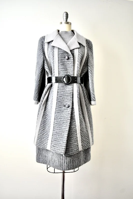 1960s Gray Wool Coat Jacket and Dress  by Lilli Ann Corduroy Jacket Velvet Jacket Brocade Jacket