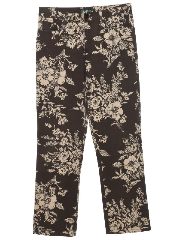 Ralph Lauren Floral Trousers - W32 L29 Trousers Gym Athletic