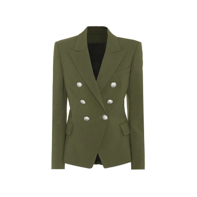 Olive Green Blazer Women's Handmade Blazer