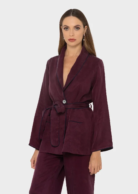 Merlot Grace Soft Blazer Summer Women's Jacket