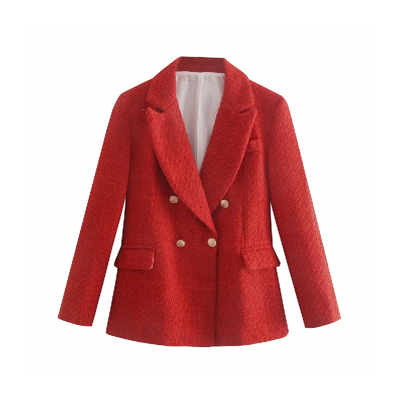 Vintage Woolen Blazer Women's Fashion Blazer