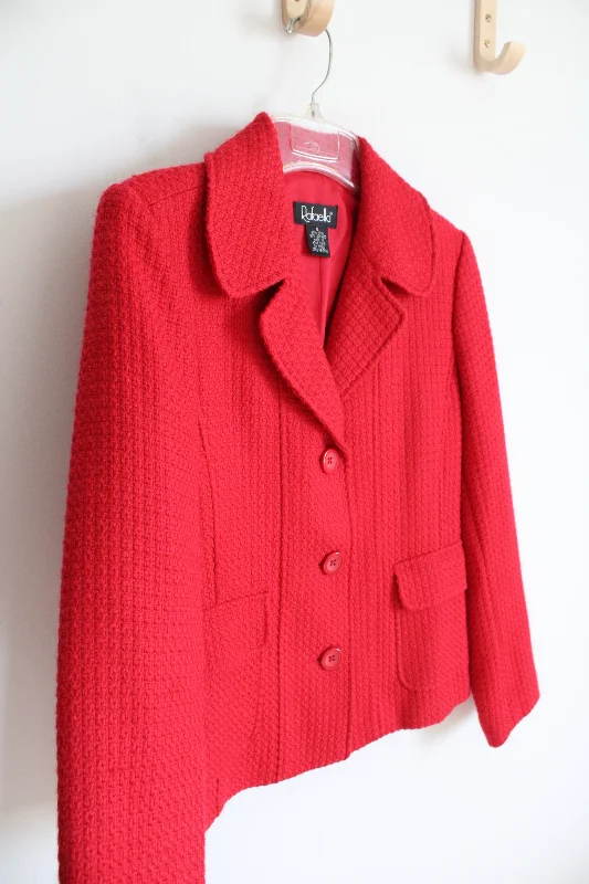 Rafaella Red Wool Blend Blazer Jacket | 6 Women's Vintage Jacket