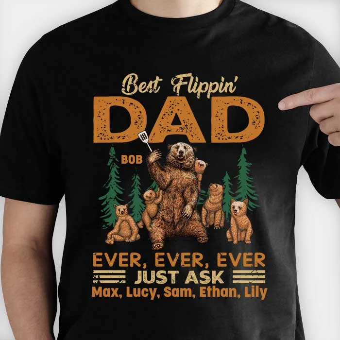 Best Flippin' Dad - Gift For Dads - Personalized Unisex T-Shirt