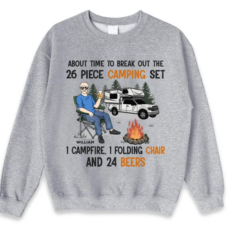 Campfire Folding Chair & Beers - Camping Personalized Custom Unisex T-shirt, Hoodie, Sweatshirt - Father's Day, Birthday Gift For Dad, Camping Lovers