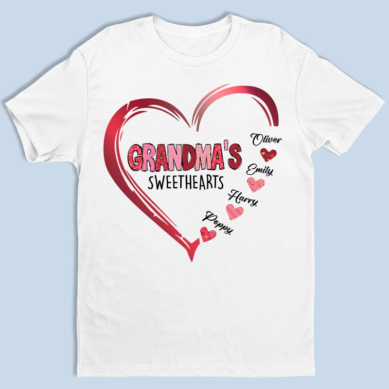 Grandma's Sweethearts - Family Personalized Custom Unisex T-shirt, Hoodie, Sweatshirt - Gift For Grandma