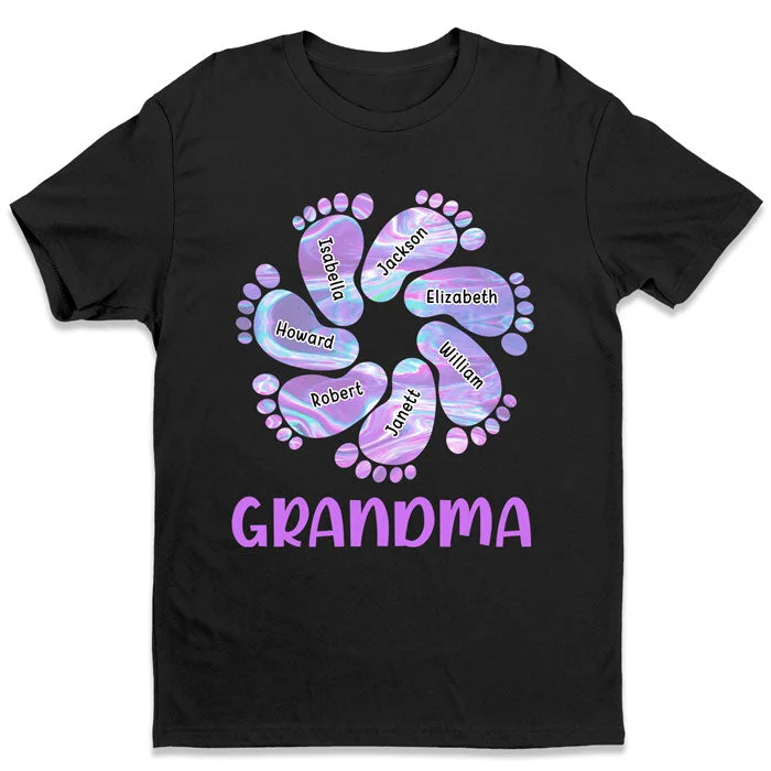 Happiness Is Being A Grandma - Family Personalized Custom Unisex T-shirt, Hoodie, Sweatshirt - Mother's Day, Birthday Gift For Grandma