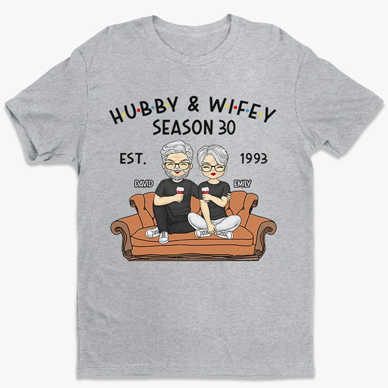 Hubby & Wifey - Couple Personalized Custom Unisex T-shirt, Hoodie, Sweatshirt - Christmas Gift For Husband Wife, Anniversary