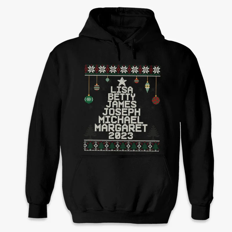 My Christmas Tree, My Love - Family Personalized Custom Unisex T-shirt, Hoodie, Sweatshirt - Christmas Gift For Family Members