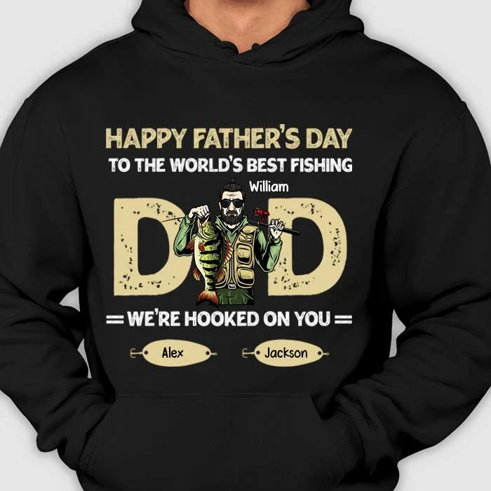 The Best Fishing Dad - Gift For Dad - Personalized Unisex T-Shirt