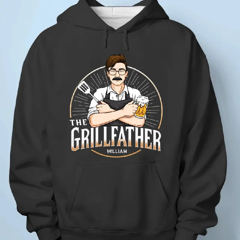 The Grill Master Can Beat The Meat - Family Personalized Custom Unisex T-shirt, Hoodie, Sweatshirt - Father's Day, Gift For Dad, Grandpa