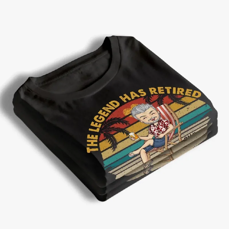 The Legend Has Retired - Personalized Custom Unisex T-shirt, Hoodie, Sweatshirt - Appreciation, Retirement Gift For Coworkers, Work Friends, Colleagues