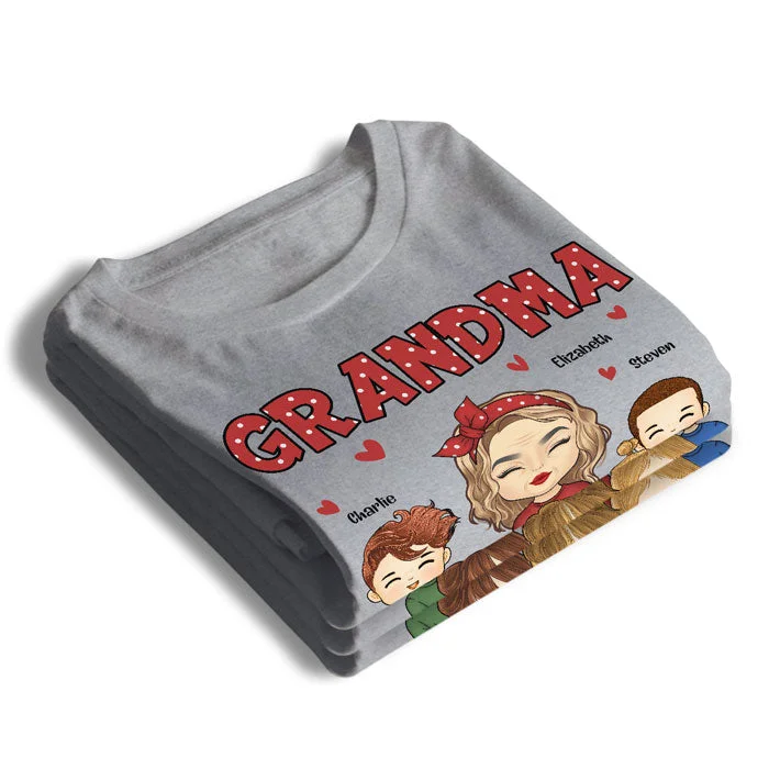 World's Best Grandma - Family Personalized Custom Unisex T-shirt, Hoodie, Sweatshirt - Gift For Grandma, Grandparents