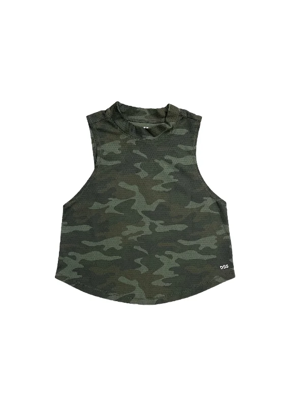 Camouflage Print Athletic Tank Top Dsg Outerwear, Size Xs