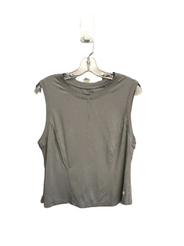 Grey Athletic Tank Top By Apana, Size: L