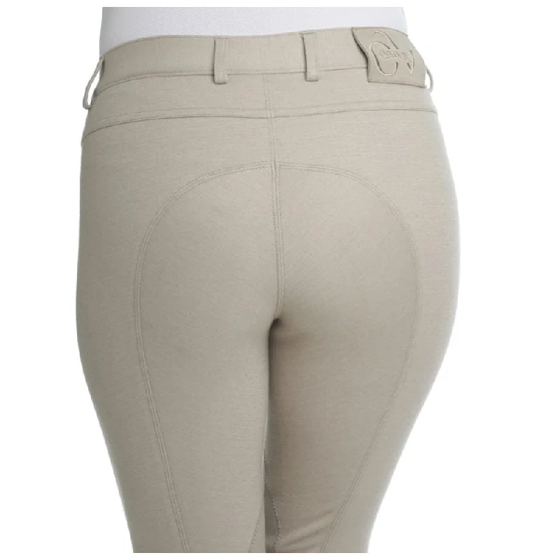 469565 Ovation® Ladies SoftFLEX Zip Front Classic Knee Patch Breeches