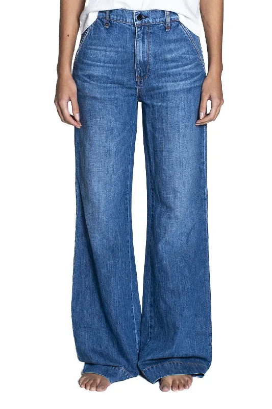 Boom Wide Leg Denim Trouser in Summer