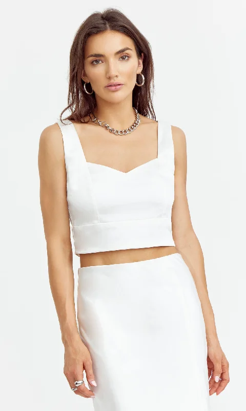 Babel Satin Cropped Top