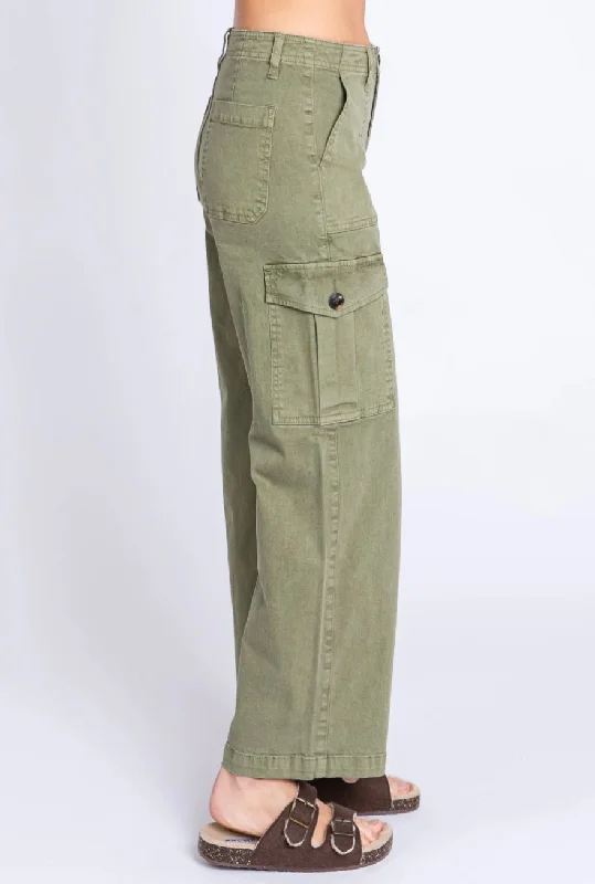 Baggy Cargo Pants Fatigue Green