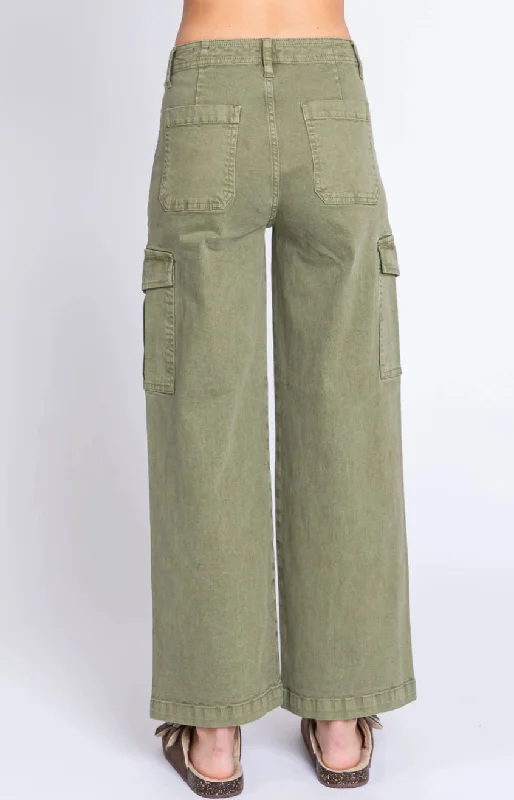 Baggy Cargo Pants Fatigue Green