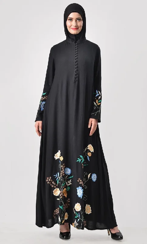 Bloom with Shine Embroidered Abaya