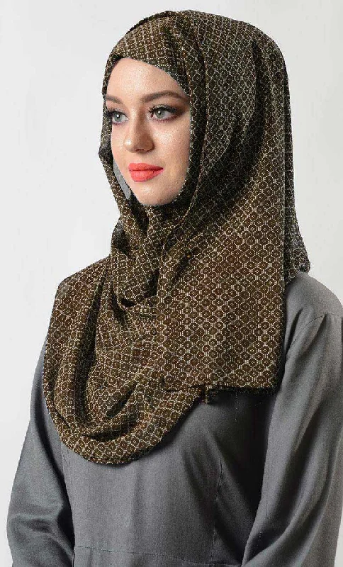 Dotted Geometric Print Casual Women's Hijab Stole