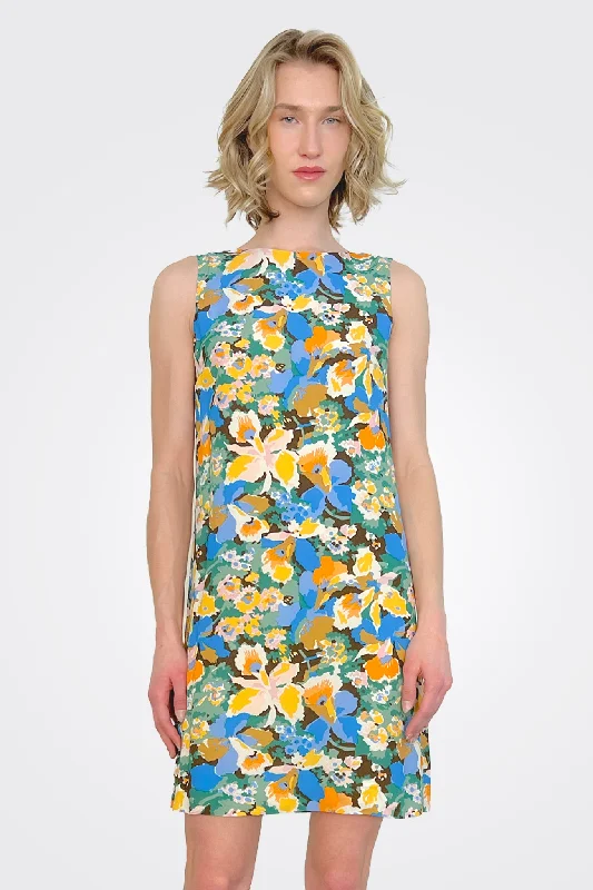 Crepe Shift Dress - Floral