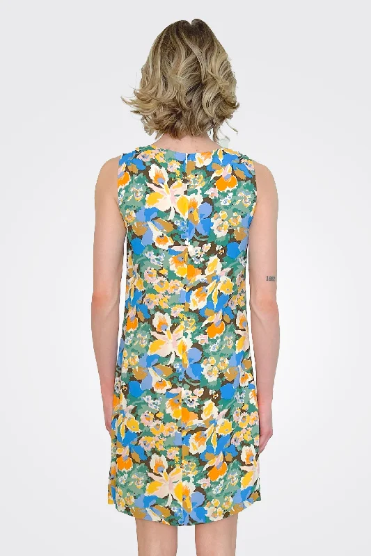 Crepe Shift Dress - Floral