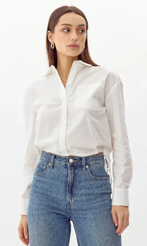 Eslee Poplin Drawstring Top