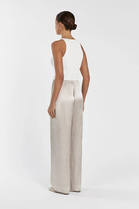 EVE CHALK SATIN PANT