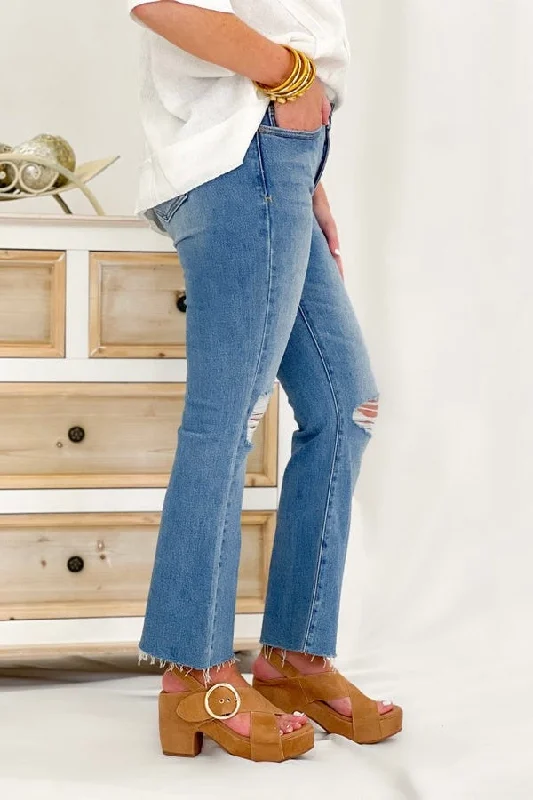 Medium Dark Mid Rise Ryan Bootcut Jean