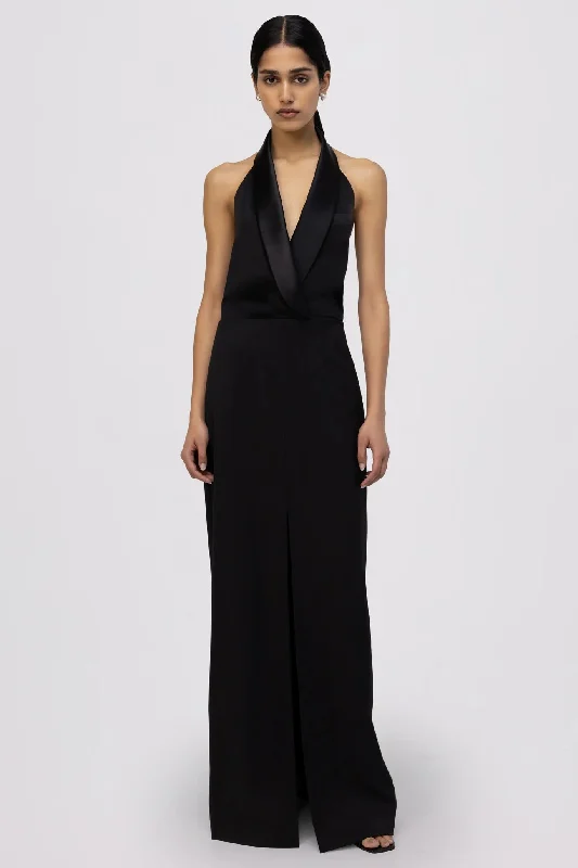 Janice Tuxedo Gown - Black