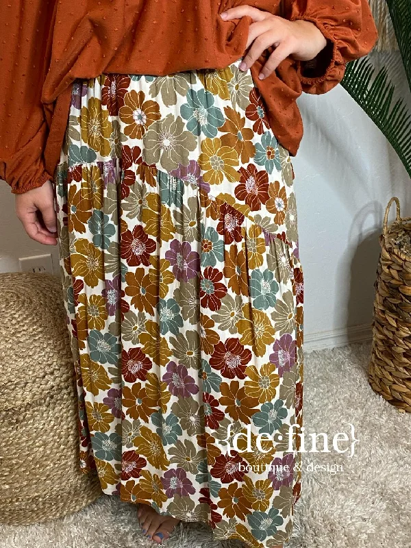 Jessica Floral Maxi Skirt in Regular & Curvy