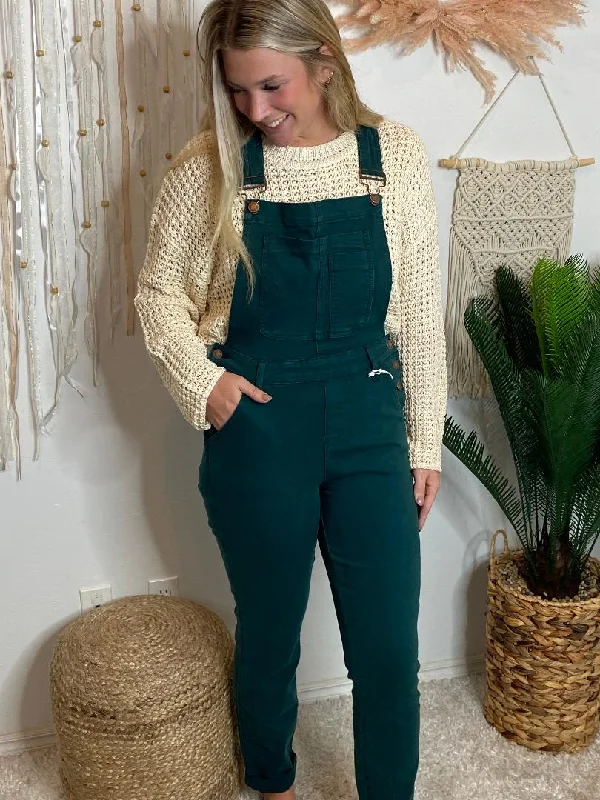 Judy Blue Teal Boyfriend Fit Overalls