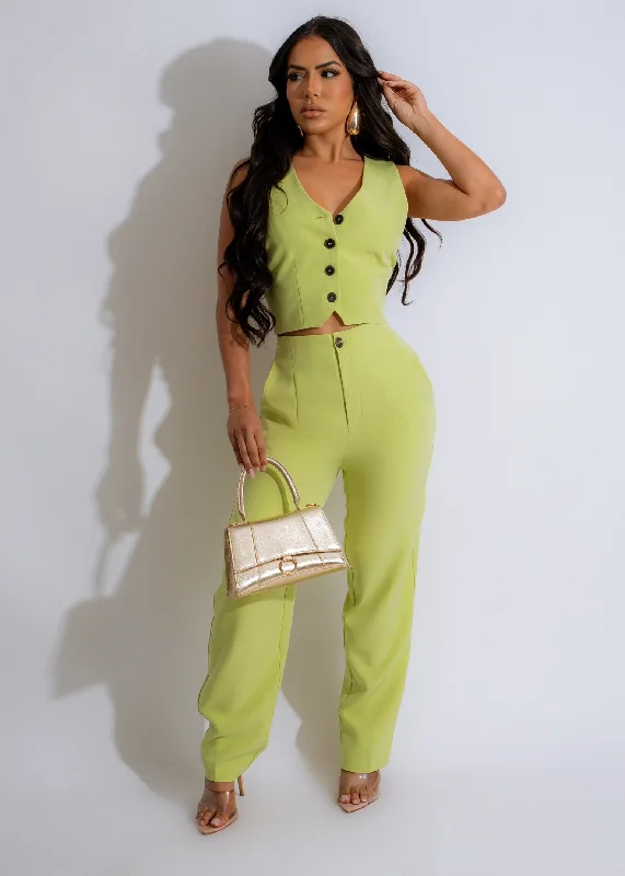 Just A Girl Pants Green