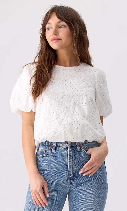 Lisette Eyelet Cotton Blouse