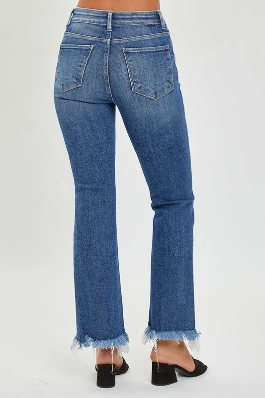 Medium Wash Ankle Bootcut Jeans