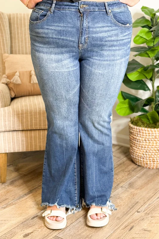 Medium Dark Boot Cut Jeans