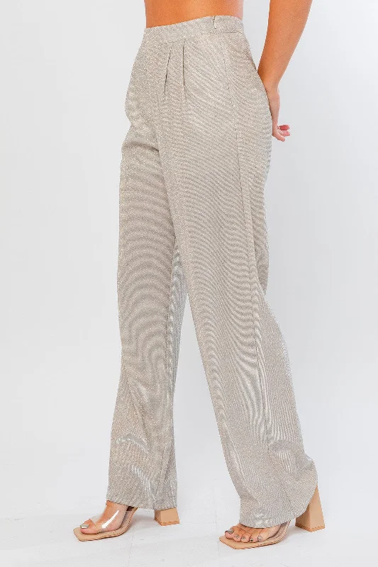 Party Girl Trousers - Silver Sparkle