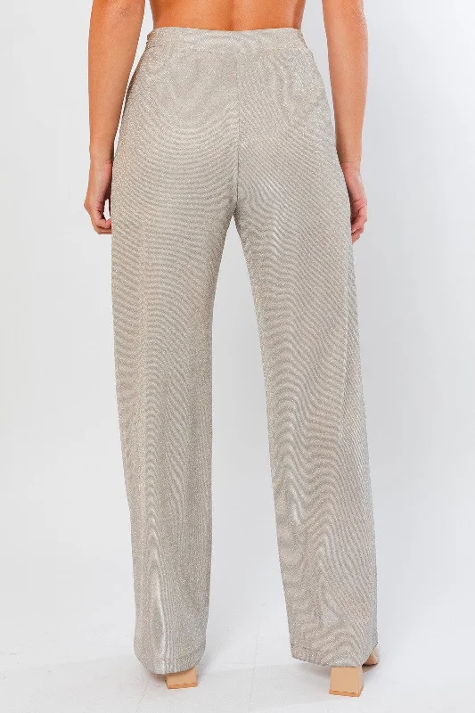 Party Girl Trousers - Silver Sparkle