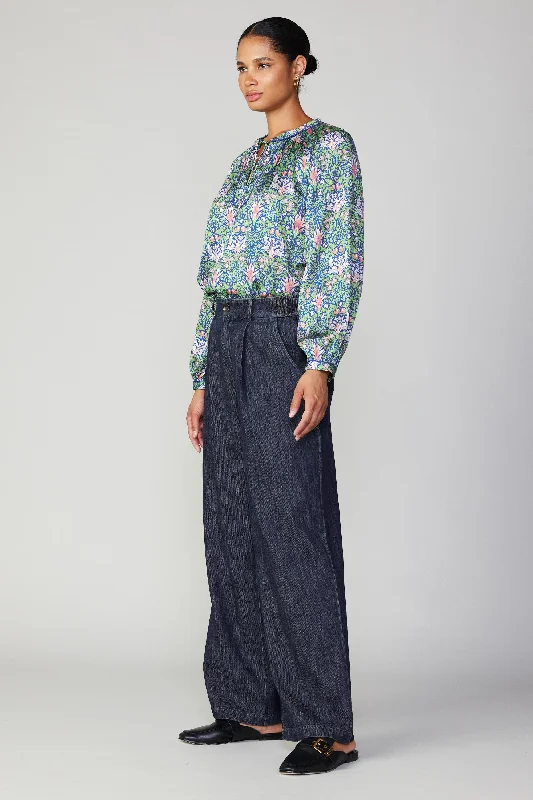 Wide Leg Denim Pants