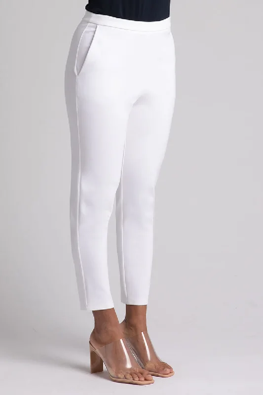 Ponte Cigarette Pant | White