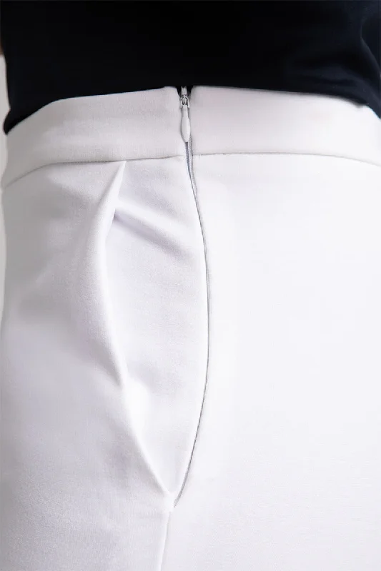 Ponte Cigarette Pant | White