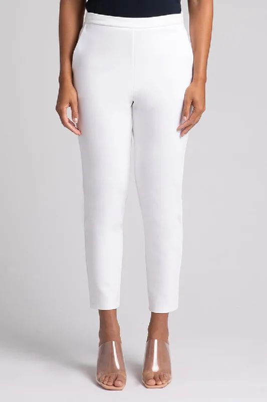 Ponte Cigarette Pant | White