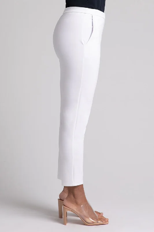 Ponte Cigarette Pant | White