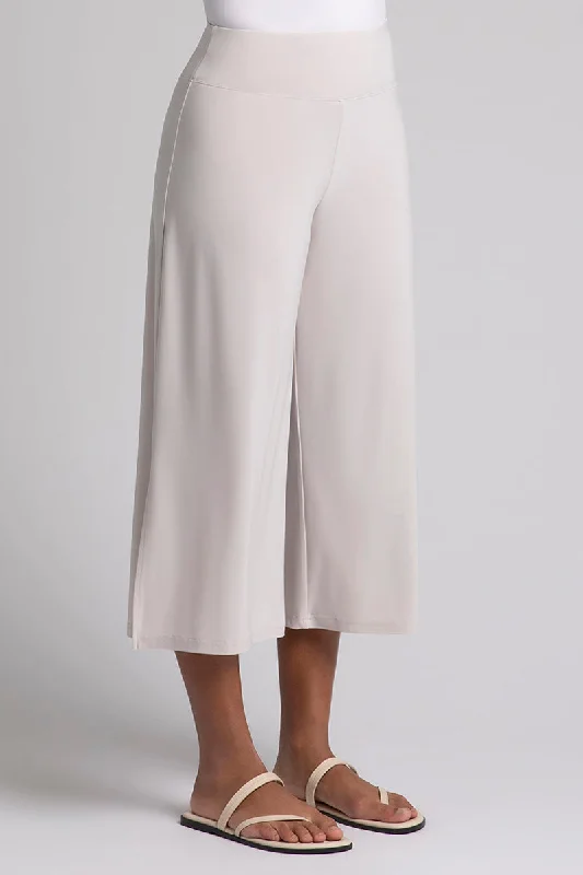 Side Slit Wide Capri | Cashew