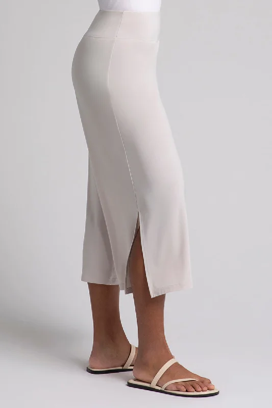 Side Slit Wide Capri | Cashew