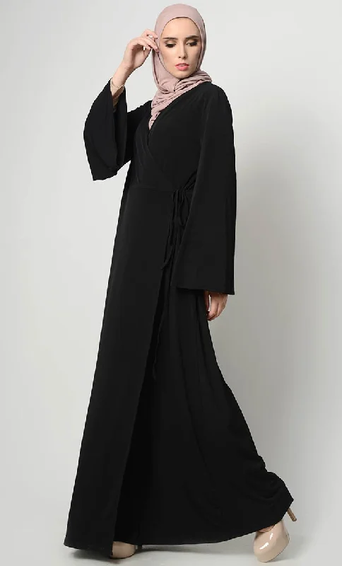 Simple Wrap around Abaya Dress