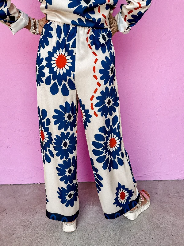 Time To Travel Printed Pants